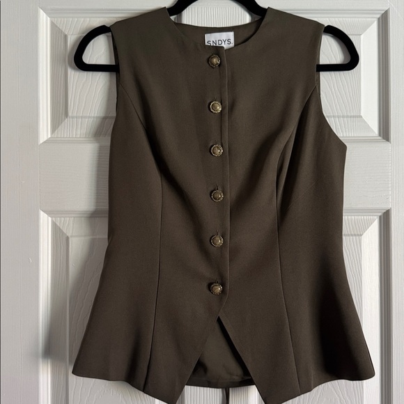 Sndys X Revolve Emiliana Top in Khaki Size S - Picture 3 of 4